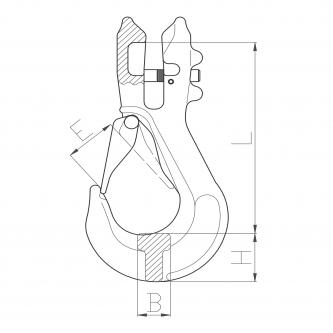 Chain hook with shortening class 8 WLL 3.15t